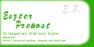 eszter prepost business card